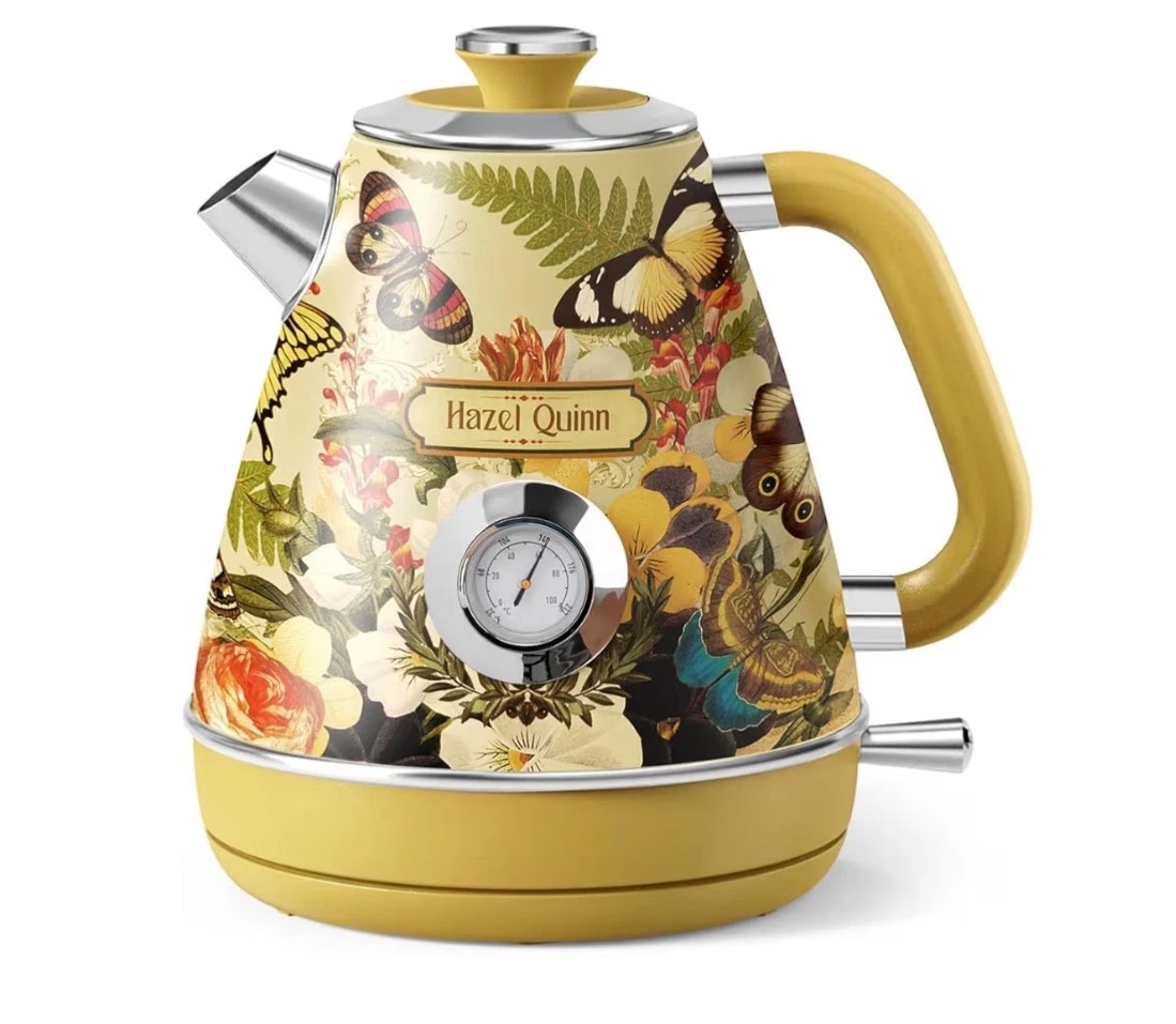 Hazel Quinn Retro Electric Kettle 304 Stainless Steel BPA Free Floral Patterned
Opens in a new windo