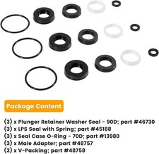 34262 Seal Kit for Cat Pump 66DX 6DX Washer Pump Fits 66DX30G1I 66DX40G1I