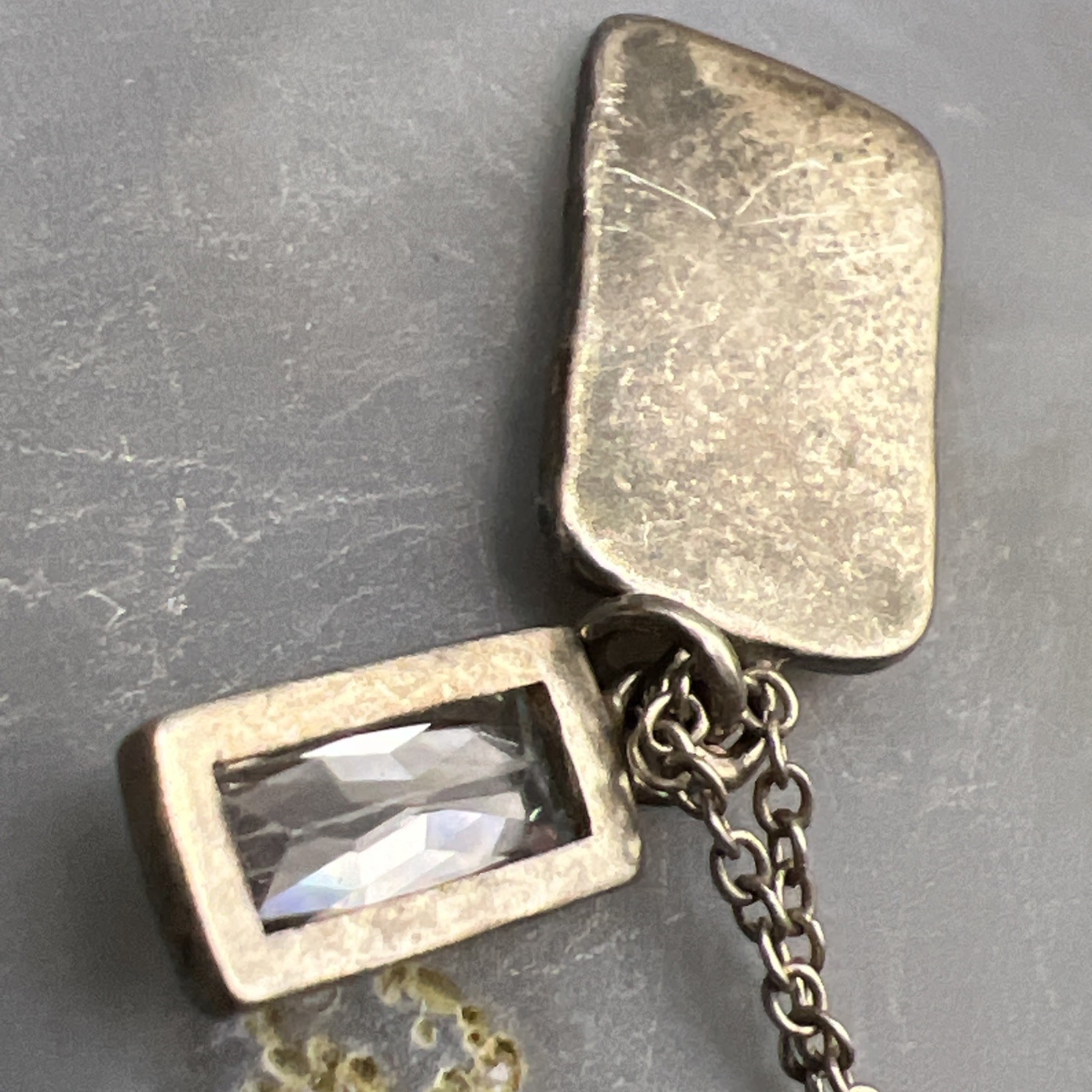 Silpada ~ N3097 Creative Spark ~  Pendant Necklace CZ 925 Sterling Silver ~ 16”