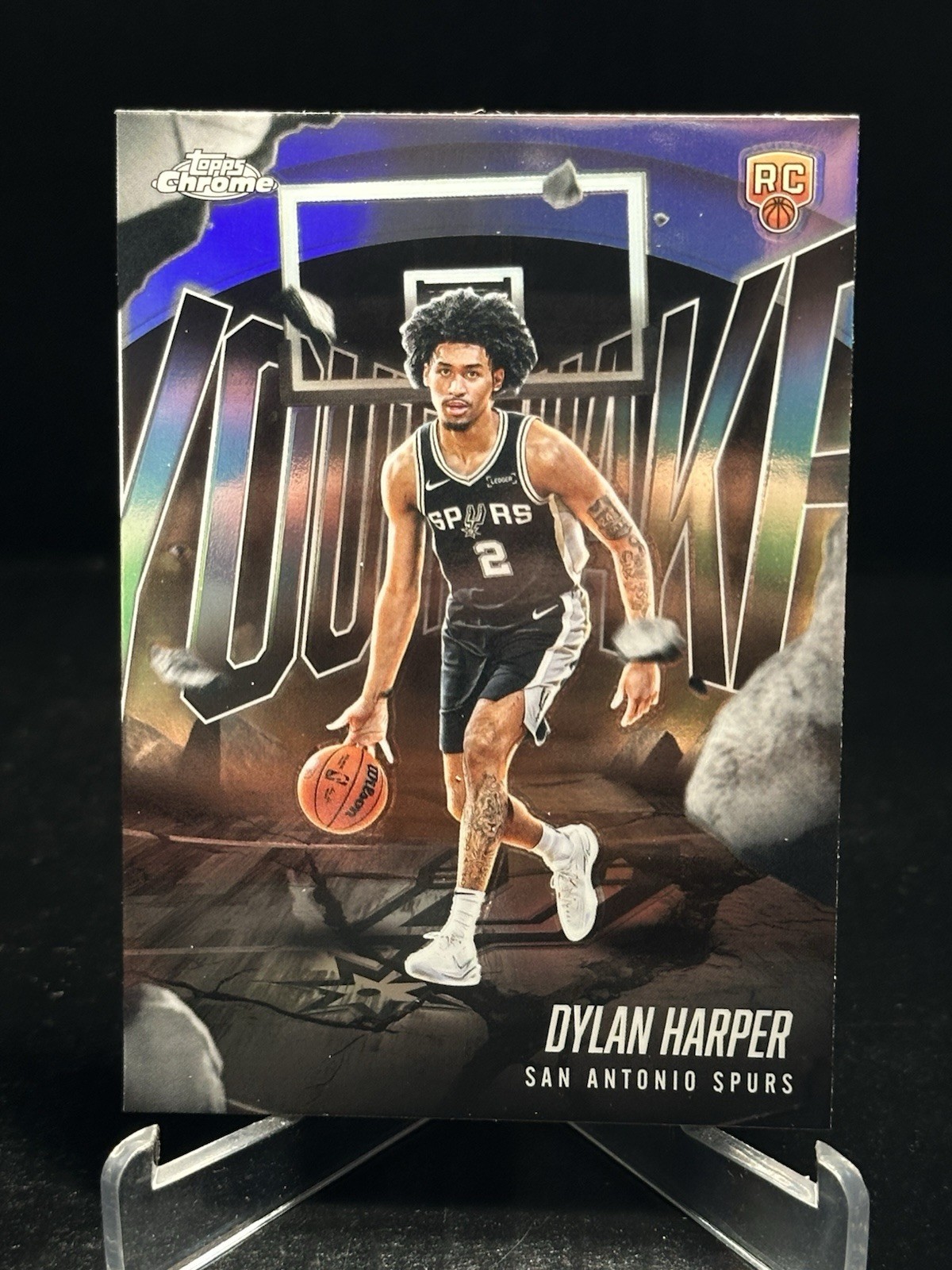 2025-26 Topps Chrome Dylan Harper YOUTHQUAKE REFRACTOR Rookie RC Spurs