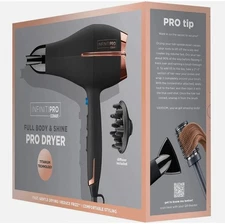 INFINITIPRO Full Body & Shine Pro Dryer With Diffuser Ceramic Tech Black