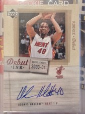 Udonis Haslem RC AUTO 2003-04 Upper Deck ROOKIE Ink AUTOGRAPH Card Miami Heat. rookie card picture