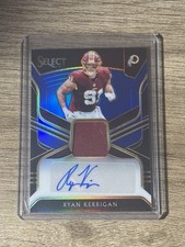 2018 Panini Select Signature Memorabilia Blue Prizm Ryan Kerrigan Game Used/35