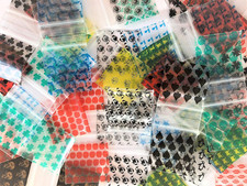 1515 Original Apple Brand Zip Top Baggies Mix 26 Designs 104 Bags 1.5 X 1.5