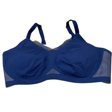 Honeylove Crossover Bra Navy Blue Wire Free Mesh Panels Women's 2X