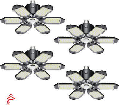 20000Lm Motion Sensor Garage Light Bulb - 4 Pack Indoor LED Dusk to Dawn