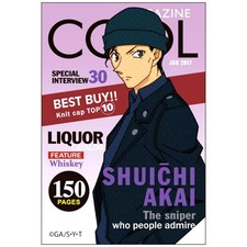 Shuichi Akai Detective Conan Square Button Japan C453
