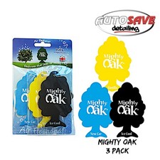 Mighty Oak - Mighty Oak Card 2D Air Freshener 3 Pack -New Car, Ice Cool, Vanilla