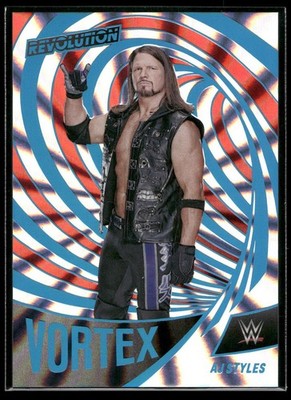 2022 Revolution WWE AJ Styles VORTEX INSERT SUNBURST PARALLEL /99 SP Raw #18  