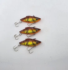 (3) Bill Lewis Rat-L-Trap 1/4 oz Lipless Crankbait Fishing Lure Lot of 3