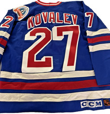 1994 Authentic ALEXEI KOVALEV New York Rangers CCM Jersey Road Blue size 48 NHL