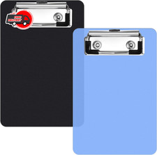 4" X 6" Small Clipboards, 2 PCS Mini Clipboard Blue and Black Clipboard Pocket C