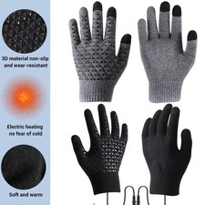 Electric Usb Heating Gloves Winter Sports Warming Thermal Hand Warm Windproof