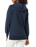 Damen Kapuzen-Tunika Sweatshirt Marineblau GrößE S, French Terry, Amazon