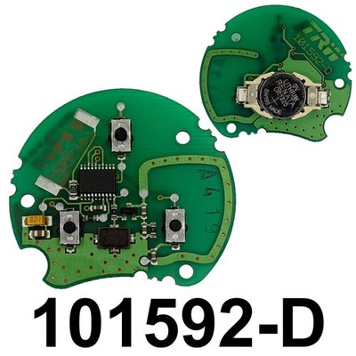ORIGINAL GEBRAUCHT SMART AUTO 3 TASTEN FERNBEDIENUNG SCHLÜSSELANHÄNGER PLATINE 101592-D