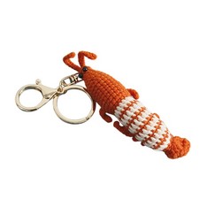 Knitted Shrimp Pendant Cartoon Hand-Woven Shrimp Doll Soft And Amazing