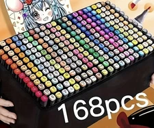 168 Color Dual Tip Alcohol Markers NEW Fall Bargain Shipping Included