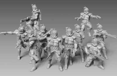 Star Wars Legion ARC Troopers Unit Expansion Proxy Models 3d Printed