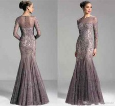 Mermaid Mother Of The Bride Dresses Appliques Beaded Evening Wedding Guest Dress