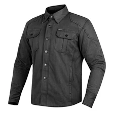Mens Motorcycle Motorbike Shirt Graphite Biker Jacket Made with Kevlar CE Armour