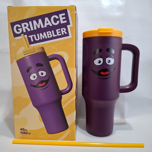 McDonalds Grimace Tumbler Cup 40oz 1182ml Hot Cold