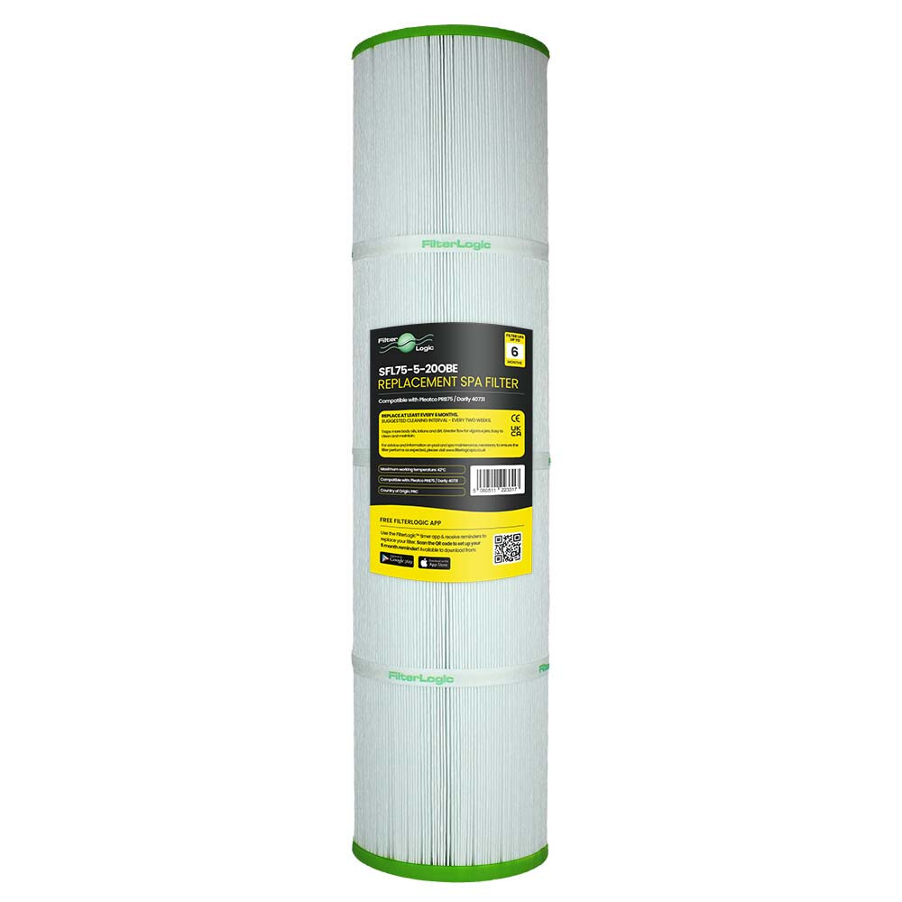 FilterLogic SFL75 Hot Tub Spa Filter Cartridge compatible with Pleatco PRB75