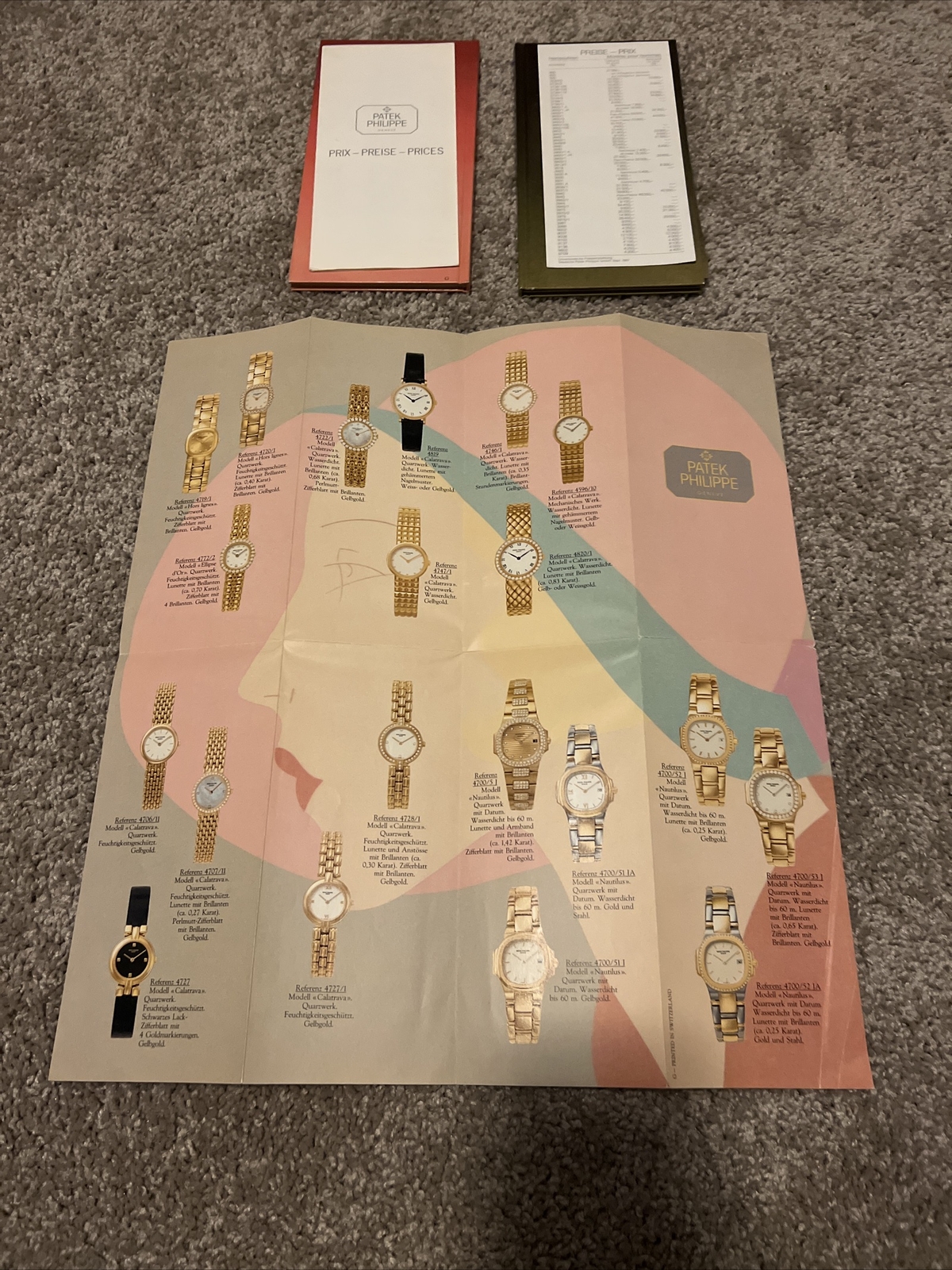 Patek Philippe Vintage ladies and mens catalogs very Rare (with price list) (DE) image 5