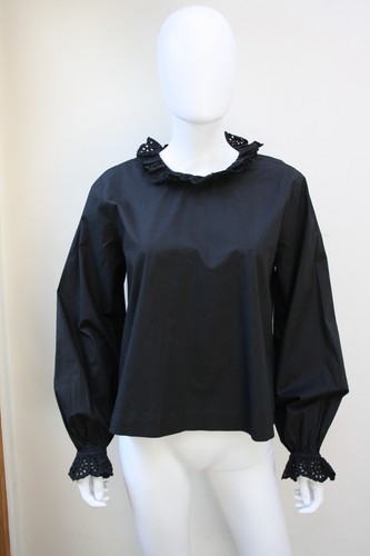 Skall Studio Cornflower Blouse Shirt, Black, 38, UK 10, Organic Cotton, RRP £145 - Picture 6 of 11