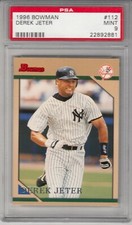 1996 Bowman Derek Jeter New York Yankees Scout Report #112 PSA 9 low pop