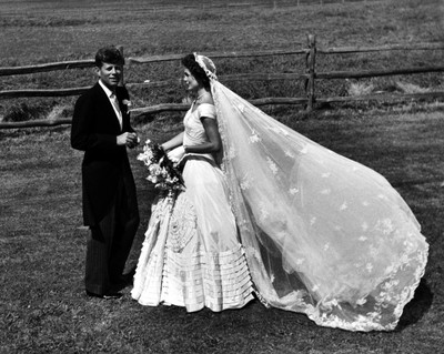 Bouvier Jacqueline Kennedy Onassis Wedding Dress New 8x10 Photo