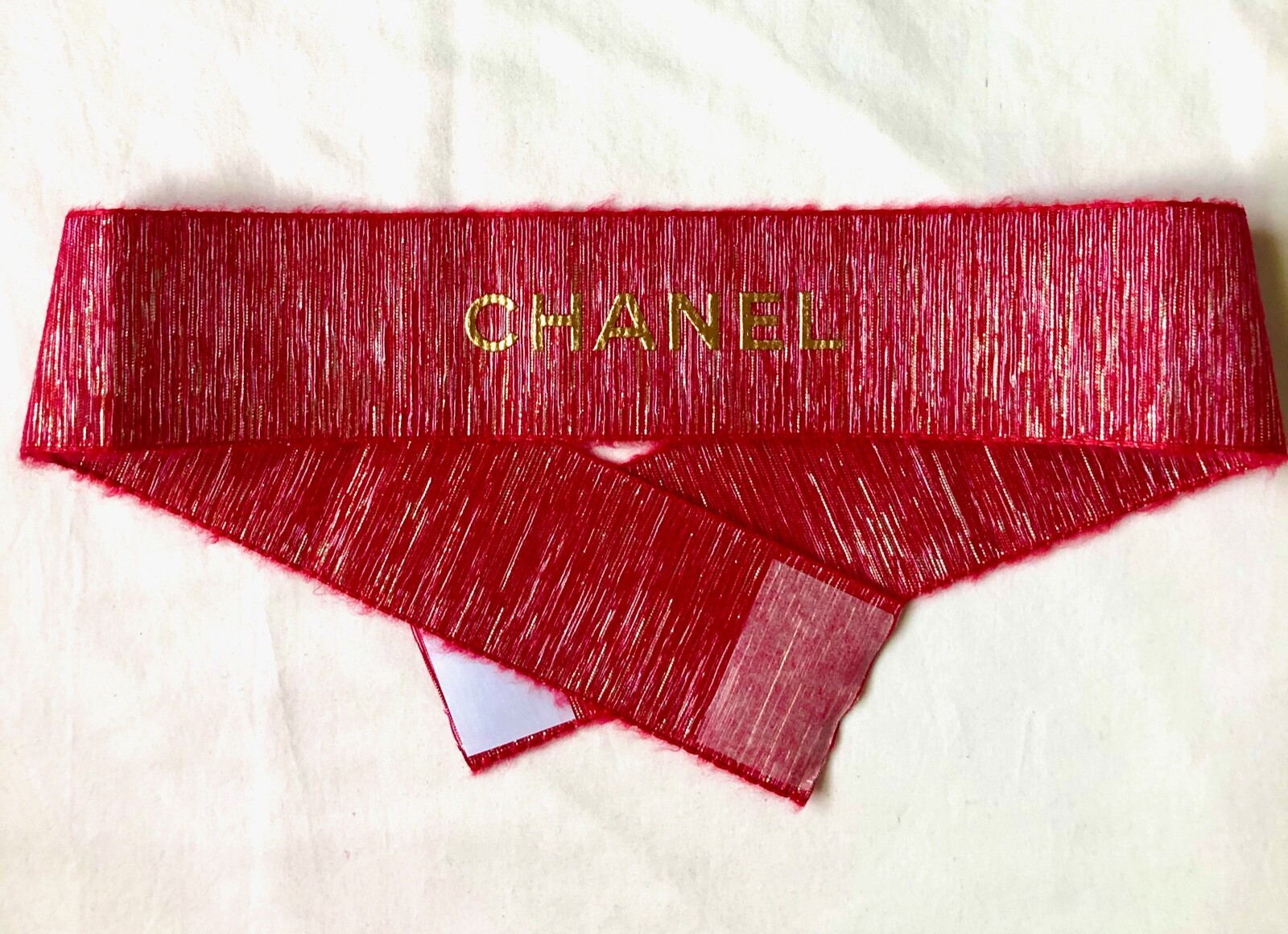 100% Authentic Chanel Holiday Gift Package Wrapping Ribbon Red | eBay