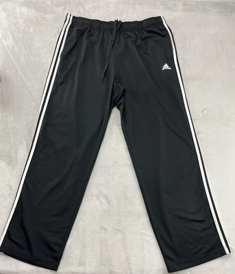 Adidas Track Pants Men 2XL Blank PRIMEGREEN Loose Straight Leg Three Stripes