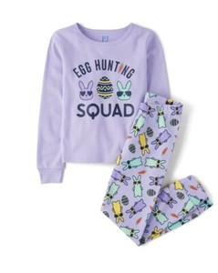 The Children's Place Girls Lavender Long Sleeve Cotton Pajamas Size 6X/7 NEW
