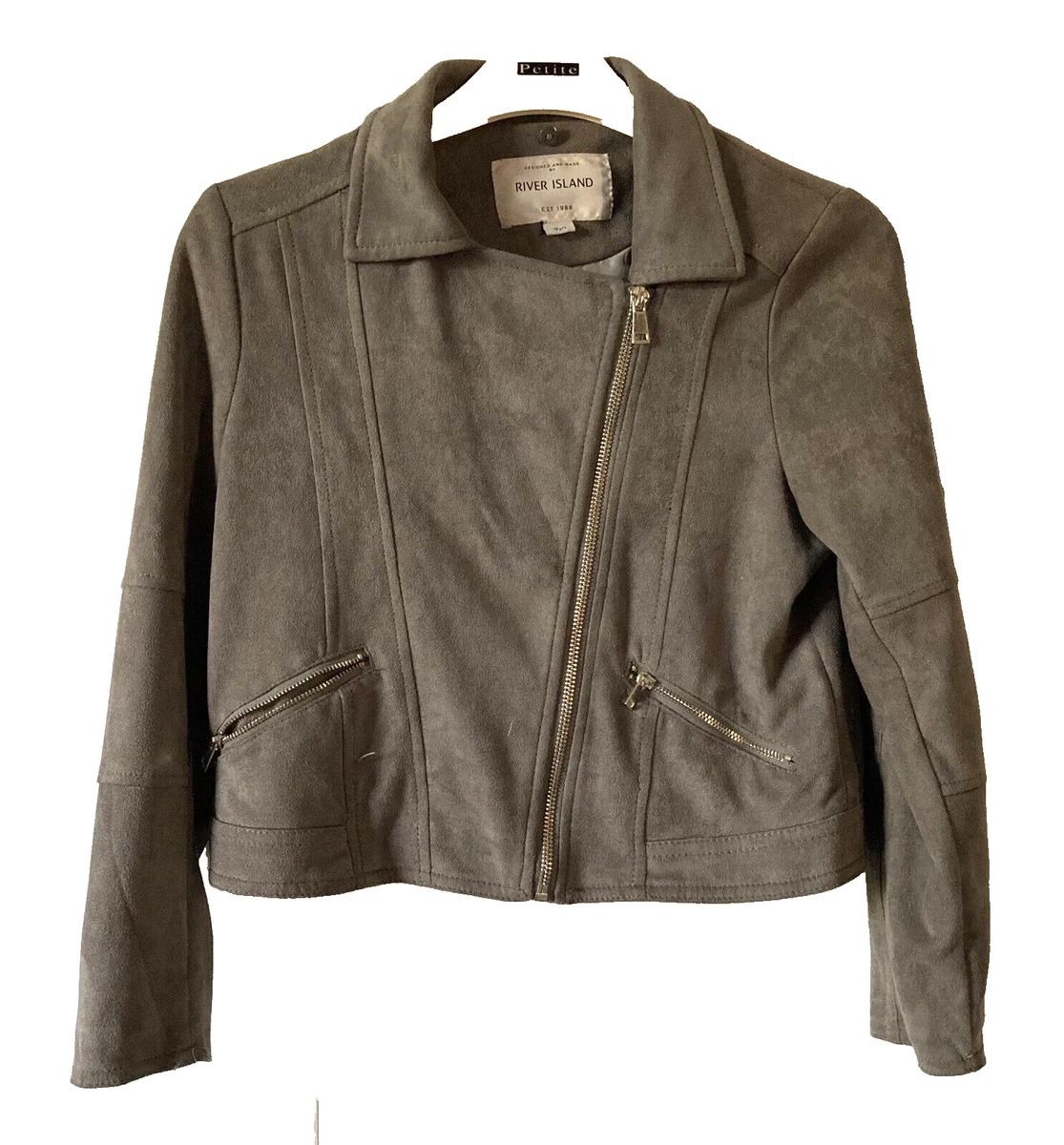 Girls grey top biker jacket