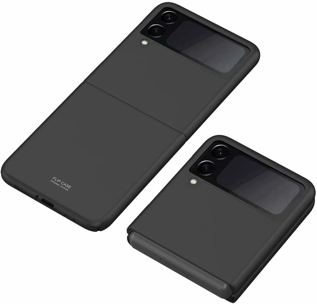Custodia Sottile In Pelle Per Samsung Galaxy Z Flip 4 – Rigida In Policarbonato, Antigraffio, Ricarica Wireless – Colore Nero - 5