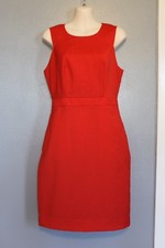 J Crew Red Suiting Wool Sleeveless Sheath Dress 2