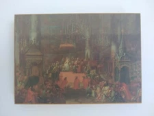 "Coronation Of Catherine II (The Great) Of Russia Mini Wood Plaque From Museum