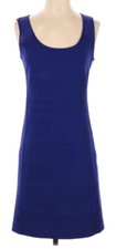 CLUNY Vintage Sleeveless Scoop Neckline Blue Dress Womens Size 2