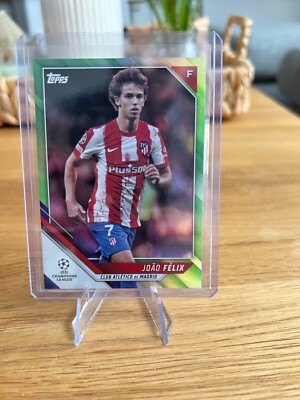 2021-22 Topps Champions League Joao Felix /199 Neon Green Foil Atletico Madrid