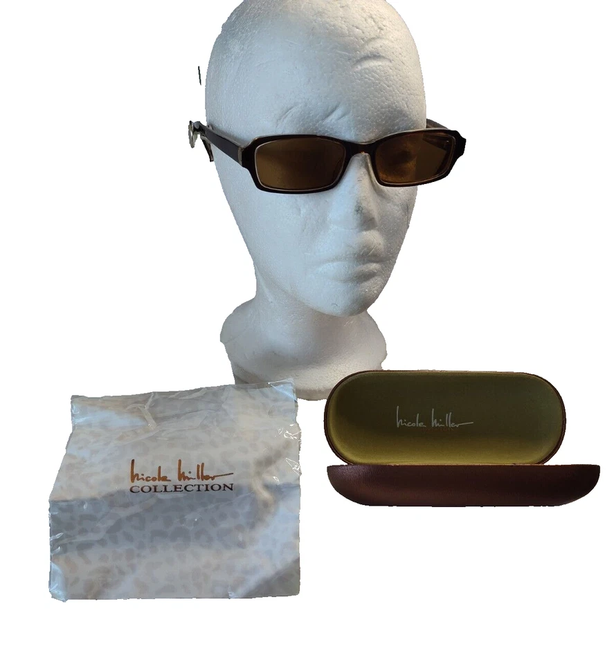 Monturas rectangulares de colección Nicole Miller Brown Sugar 50-16-135 Foto 3 de 4