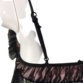 Victoria's Secret Nightie Sexy Little Things Babydoll Sheer Black Pink Y2K S