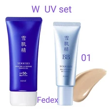 Kose SEKKISEI SKINCARE UV GEL 90g SPF50+ PA++++ ＆BB Brightning Essence01 30g
