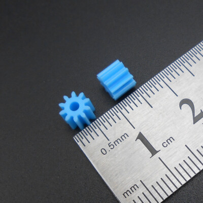 100X 0.5 Modulus 10T 0.5M 10 Teeth Spur Gear A 2MM 1.95MM Blue Gears Height 5MM