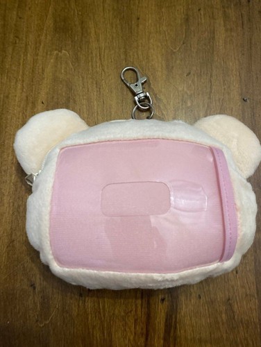Rilakkuma Plush Badge Reel Pass ID Case Commuter Pass Zippered Pouch Kawaii Cute - Picture 3 of 7