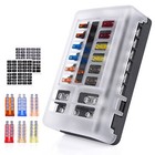 Blade Fuse Box 12 Way Distribution Bar Bus Boat Car Kit Marine Holder 12V/32V UK