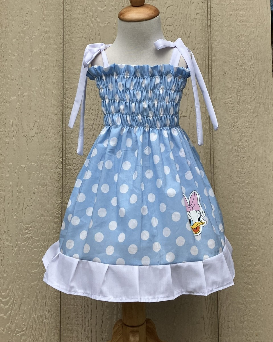daisy blue dress Spring Daisy Girls' Blue Denim Dress – Rylee Faith Designs main image 0