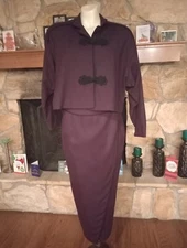 Sumiko of America 100% Wool Suit Blazer Jacket Skirt Lined Made In USA Vintage