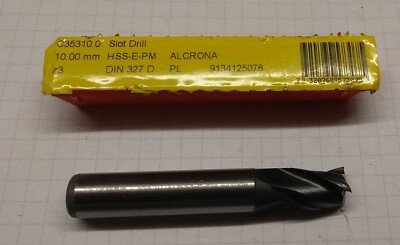 DORMER 10,00mm Durchmesser C353 Schlitzbohrer HSS-E-PM 3 Flöte ALCRONA