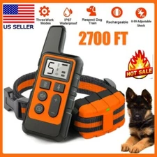 2700 FT Remote Dog Shock Training Collar Rechargeable Waterproof LCD Pet Trainer