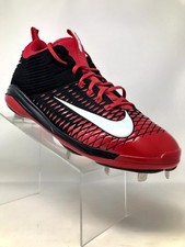 NIKE Air Trout 2 Pro Low Black Red Baseball Metal Spikes Cleats 807133-016 Men14